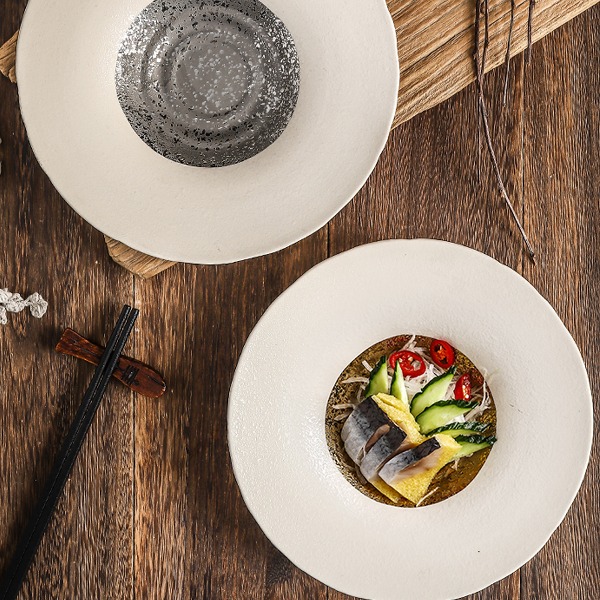 일식 샐러드볼 금 백금 고급 접시 앞접시 지름 21.5 cm