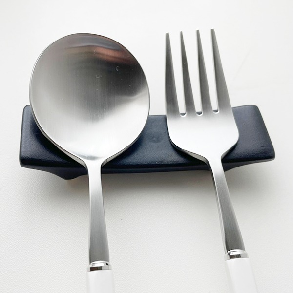 블랙 매트 고급 도자기 수저 받침 cutlery rest 1p