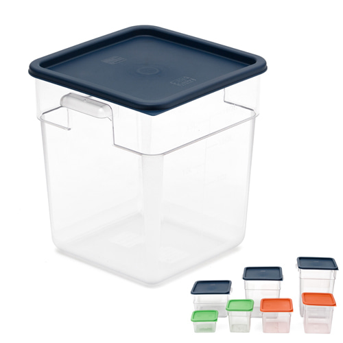 PC 사각 저장 용기 식당 업소용 투명 밧드 받드 플라스틱 반찬통 소스통 식재료 음식 보관용기