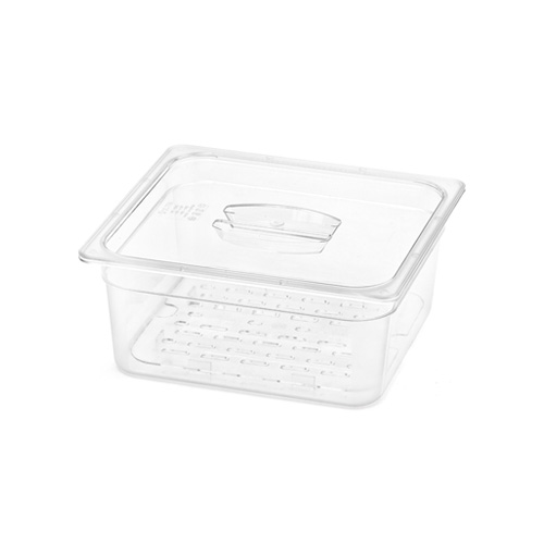 PC 2/3” 밧드 식당 업소용 투명 밧드 받드 플라스틱 반찬통 소스통 식재료 음식 보관용기
